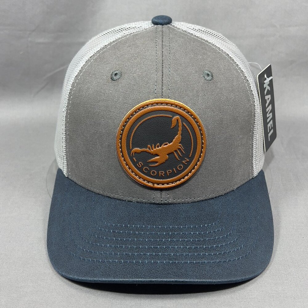 Kamel Scorpion Snapback Cap Hat Gray Trucker West… - image 2